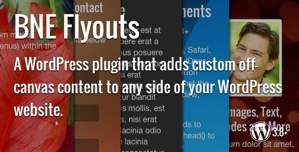 Flyouts - Off Canvas Benutzerdefinierte Inhalte für WordPress